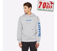 Dickies Clásico Hombre Moda Informal Sudadera Gráfico Jersey Forro Polar Gris