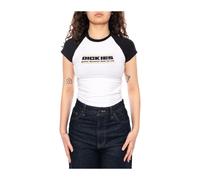 Dickies - Derby Raglan SS Tee - Tops - Mujer - Blanco - S -