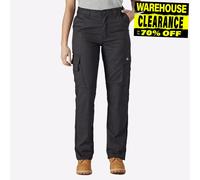 Dickies Diario Flexible Ropa de Trabajo Utilidad Pantalones Mujer Negro