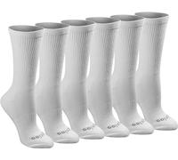 Dickies Dri-tech - Calcetines altos con control de humedad para mujer, paquete m ltiple, Blanco s lido (6 pares), 9-13