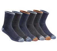 Dickies Dri-tech - Calcetines deportivos para hombre, con control de humedad, longitud cómoda, color azul marino, surtido (6 pares), talla L, Comfort Length Navy Marl Surtido (6 pares), Large