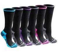 Dickies Dri-tech - Calcetines deportivos para mujer, con control de humedad, paquete múltiple (paquete de 12), Negro brillante (6 pares), L