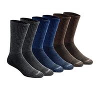 Dickies Dri-tech - Calcetines para hombre con control de humedad (paquete de 12), Gris/azul/marrón (6 pares), 5-9