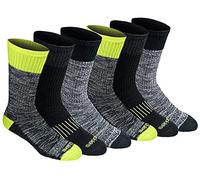 Dickies Dri-tech - Calcetines para hombre con control de humedad (paquete de 12), Naranja y negro de alta visibilidad (6 pares), Shoe 15-17