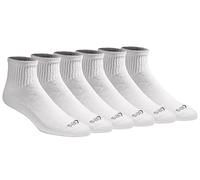 Dickies Dri-tech - Calcetines para hombre, control de humedad, paquete múltiple, color blanco sólido (6 pares), talla de zapato: 5-9, Blanco sólido (6 pares), Shoe 5-9