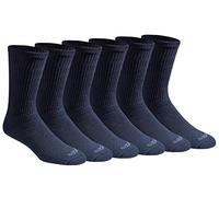 Dickies Dri-Tech Essential - Calcetines deportivos para hombre, con control de humedad, disponibles en tallas M-XXL (6, 12 pares), Azul marino sólido (6 pares), X-Large