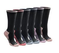 Dickies Dri-Tech Essential Moisture Control Crew Calcetines para mujer disponibles en S-XL (6 12 Negro con azulado (6 pares) Grande