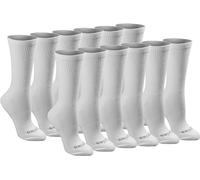 Dickies Dri-Tech Essential Moisture Control Crew Socks, Available in S-XL (6, Pairs) Calcetines, Blanco sólido (12 Pares), M (Pack de 24) para Mujer