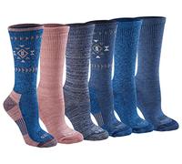 Dickies Dri-Tech Fashion Moisture Control Crew Socks, Available in S-XL (5, 6, 12 Pairs) Calcetines, Denim Tribal (6 Pares), M (Pack Mujer