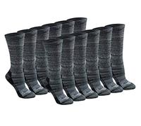Dickies Dri-Tech Fashion Moisture Control Crew Socks, Available in S-XL (5, 6, Pairs) Calcetines, Black Marl (12 Pares), M (Pack de 24) para Mujer