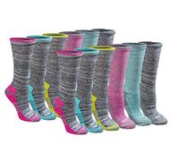 Dickies Dri-Tech Fashion Moisture Control Crew Socks, Available in S-XL (5, 6, Pairs) Calcetines, Grey Marl Bright (12 Pares), M (Pack de 24) para Mujer