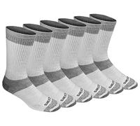 Dickies Dri-Tech Moisture Control MAX Full Cushion Crew Socks, Available in M-XL (6, 12 Pairs) Calcetín Informal, Cojín Completo 3.0 Blanco (6 Pares), L (Pack de 6) para Hombre