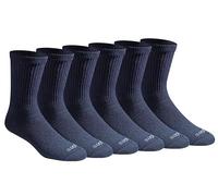 Dickies Dri-Tech Moisture Control Mid-Crew Socks, Available in M-XL (6, 12 Pairs) Calcetines, Comfort Length Navy (6 Pares), (Pack de 6) Hombres