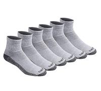Dickies Dri-Tech Moisture Control Quarter Socks, Available in M-XXL (6, 12, 18 Pairs) Calcetín Casual, Gris (6 Pares), L (Pack de 6) para Hombre