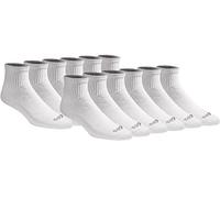 Dickies Dri-Tech Moisture Control Quarter Socks, Available in M-XXL (6, 18 Pairs) Calcetín Informal, Blanco sólido (12 Pares), Pack Hombre