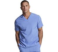 Dickies EDS Essentials Men & Women Scrubs Top V-Neck Plus Size DK619, 2XL, Ciel