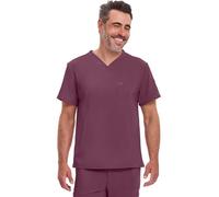 Dickies EDS Essentials Men's V-Neck Solid Scrub Top Medium Wine