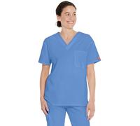 Dickies EDS Signature - Camiseta con Cuello en V para Hombre, Azul Ceil, Large
