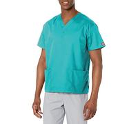 Dickies EDS Signature - Camiseta con Cuello en V para Hombre, Azul Ceil, Large