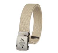 Dickies Fabric Web Plaque Logo Buckle Belt-One Cut fit-Fits Up to Size 42" Waist Cinturón, Canela, Hombre