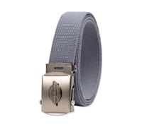 Dickies Fabric Web Plaque Logo Buckle Belt-One Cut fit-Fits Up to Size 42" Waist Cinturón, Gris, Hombre