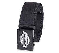 Dickies Fabric Web Plaque Logo Buckle Belt-One Cut fit-Fits Up to Size 42" Waist Cinturón, Negro (, Taille Unique para Hombre