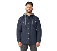 Dickies Fleece Hooded Duck Shirt Jacket with Hydroshield Ropa de Abrigo de Trabajo, Azul Marino Oscuro, S para Hombre