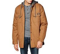 Dickies Chaqueta Tipo Camisa Capucha de Forro Polar con Hydroshield Ropa de Abrigo de Trabajo, Pato Marrón, XS para Hombre