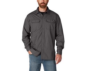 Dickies Flex Denim Long Sleeve Shirt Camisa Abotonada, Gris, M Hombres