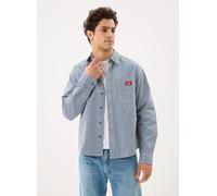 Dickies Hickory Work Shirt Ls L Azul