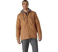 Dickies Hombre, Chaquetón en tejido duck de corte relajado con capucha y forro en felpa, MARRON PATO, L