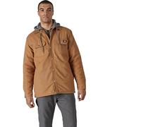 Dickies Hombre, Chaquetón en tejido duck de corte relajado con capucha y forro en felpa, MARRON PATO, M