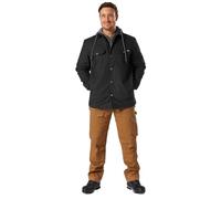 Dickies Hombre, Chaquetón en tejido duck de corte relajado con capucha y forro en felpa, negro, M