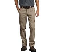 Dickies Hombre, Pantalón Cargo elástico Mechanical de Corte Entallado, Arena del Desierto, 32W / 32L