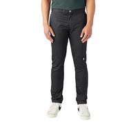 Dickies Hombre, Pantalón utilitario con doble rodillera de corte recto ceñido, negro, 32W / 34L