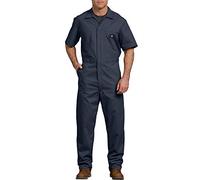 Dickies - Hombres trabajo de manga corta popelina Coverall, Medium x Regular, Dark Navy