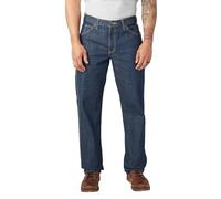 Dickies Jeans de Carpintero de Ajuste Relajado para Hombre Lavado a la Piedra, Azul, 44W x 32L