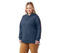 Dickies Jersey de forro polar pesado con marca de palabras para mujer talla grande, Azul marino (Heather Navy), 3X