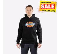 Dickies Logo Gráfico Ropa para Hombre Exterior Sudadera Polar con Capucha Negro