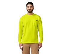 Dickies Long Sleeve Heavyweight Neon Crew Neck tee Camiseta, Amarillo Brillante, Large Hombres