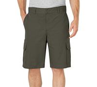 Dickies Men's 11 Inch Relaxed Fit Lightweight Ripstop Cargo Short, Moss, 30