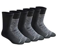 Dickies Men's Big & Tall Dri-tech Moisture Control Crew Socks Multipack, Black Free Run (6 Pairs), Shoe Size: 15-17