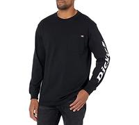 Dickies Men's Big & Tall Long Sleeve Wordmark Graphic T-Shirt, Knit Black, XX-Large