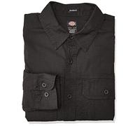 Dickies Men's Flex Ripstop Long Sleeve Shirt, Black, XL