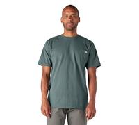 Dickies Mens Heavyweight Crew Neck Short Sleeve tee Henley Shirt, Lincoln Green, X-Large US