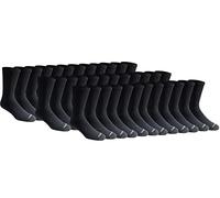Dickies Men's Multi-Pack Cotton Blend Cushioned Work Crew Socks (18, Black (36 Pairs), Shoe Size: 6-12