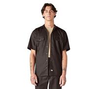 Dickies Mens Short-Sleeve Work Shirt, XXT, Dark Brown