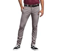 Dickies Men's Skinny Straight Double Knee Work Pant, Silver Gray, 33x34