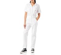 Dickies Coverall Mono W SS Flex, White, S para Mujer
