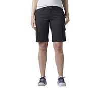 Dickies Mujer, Pantalón corto cargo holgado con elástico y tiro de 28 cm, negro, 28